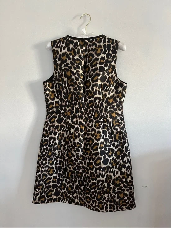 J. Crew Leopard Print Sleeveless Dress 4 - Picture 4 of 7